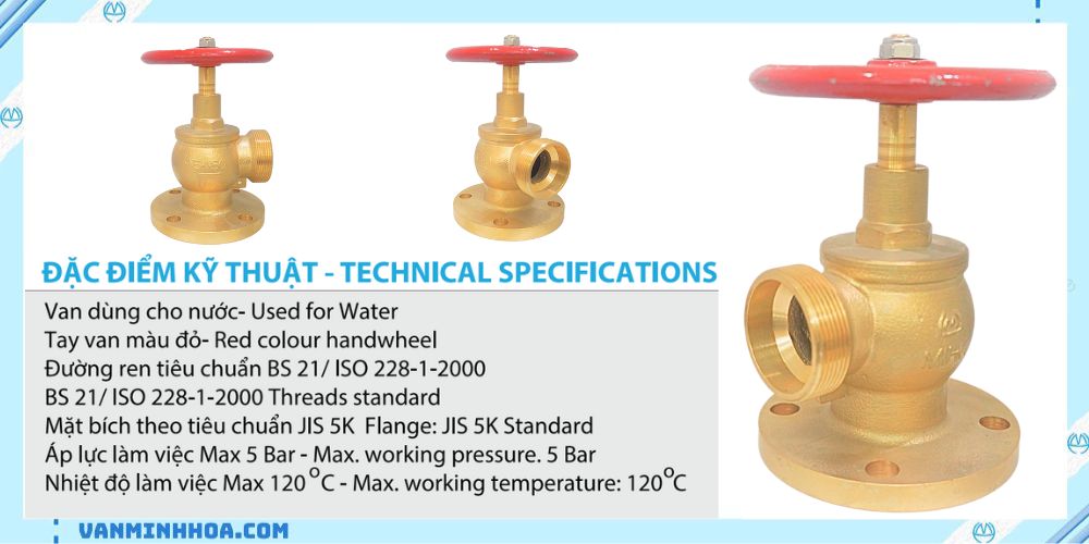 van cứu hoả mặt bích miha 5k 3