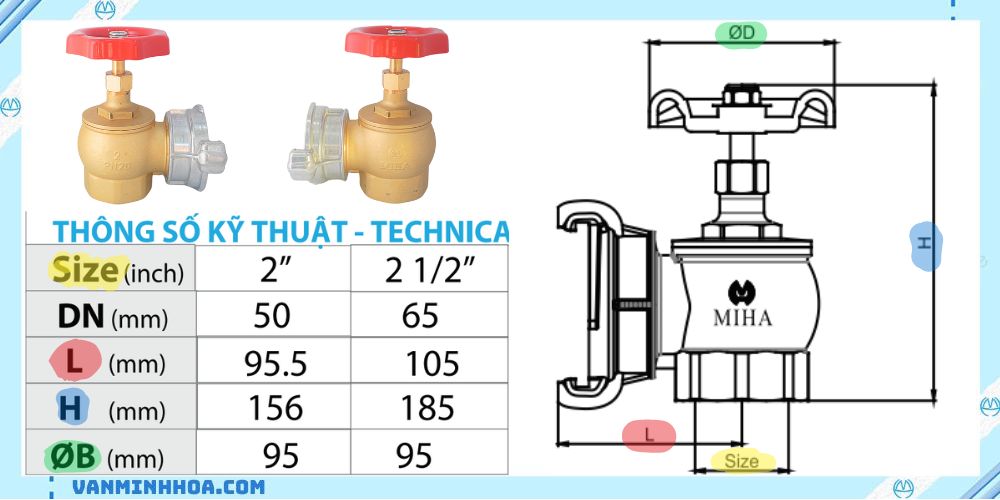 van góc cứu hoả đồng miha 2