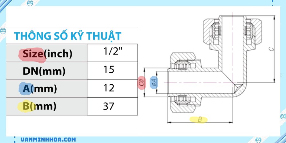 cút nối đồng ống mềm 2