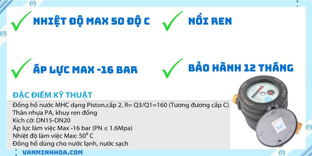 đồng hồ thân nhựa mhc 3