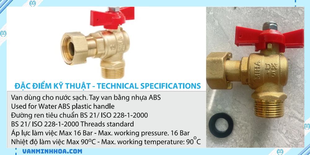 van góc đồng miha tay  bướm abs 3