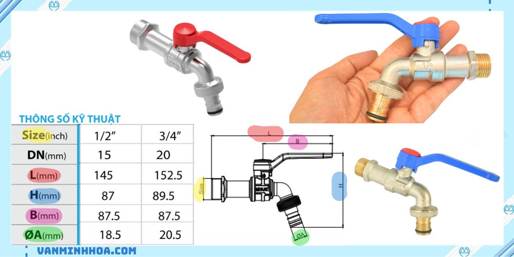 vòi đồng mạ tay dài 2