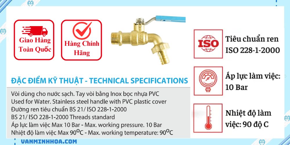 vòi đông mbv đàu nối ống mềm 3