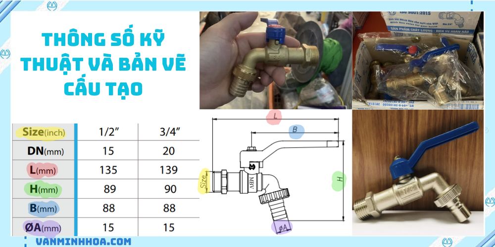 vòi đồng mbv tay gạt hợp kim nhôm 2