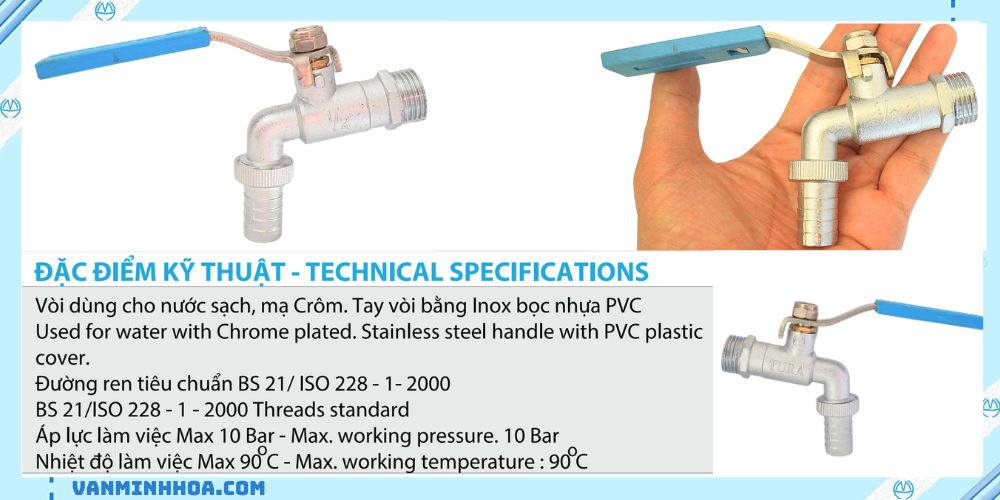 vòi kẽm tura tay inox 3