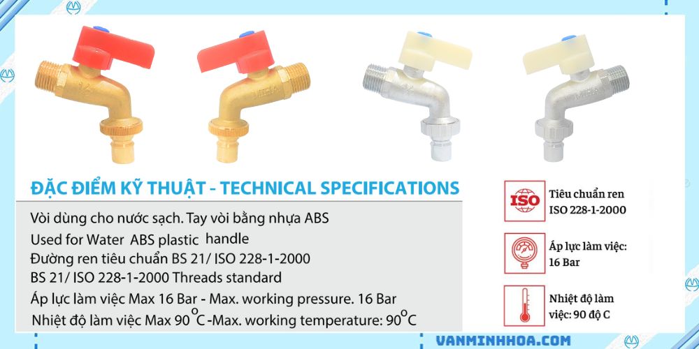 vòi máy giặt miha tay gạt 3