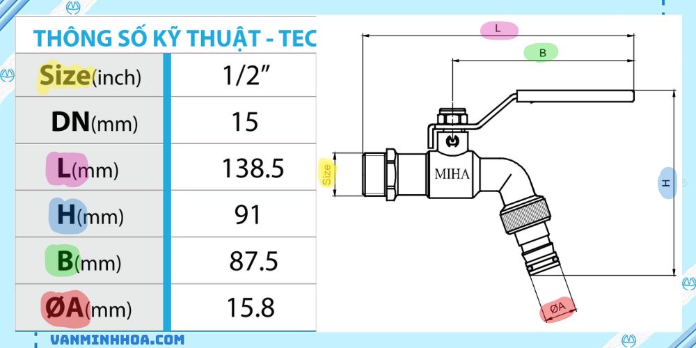 Vòi đồng MIHA đầu nối thông minh tay inox 2
