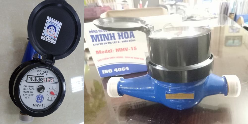 đồng hồ nước thân đồng mhv
