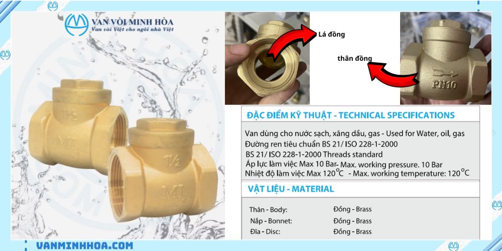 van 1 chiều lá đồng mi