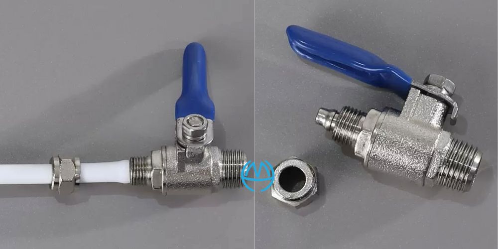 Van bi đồng mạ 1/4 x 8