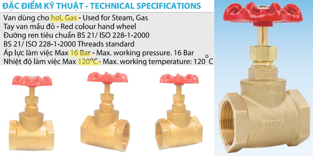 Van cầu hơi đồng Miha