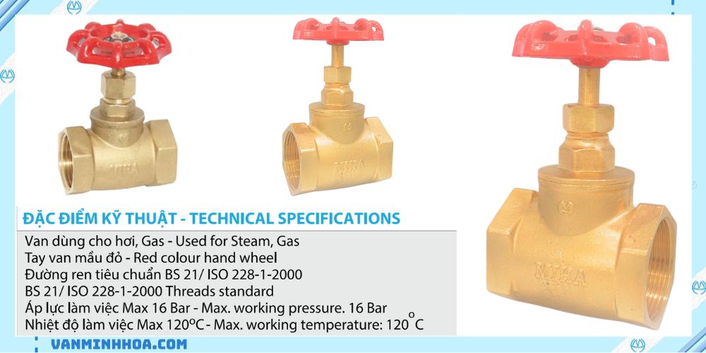 van cầu hơi đồng miha pn16