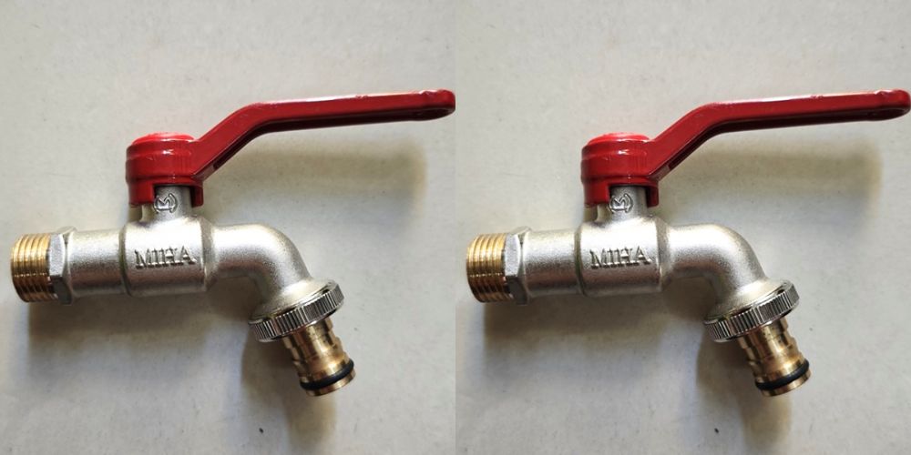 Vòi đồng mạ đầu nối thông minh