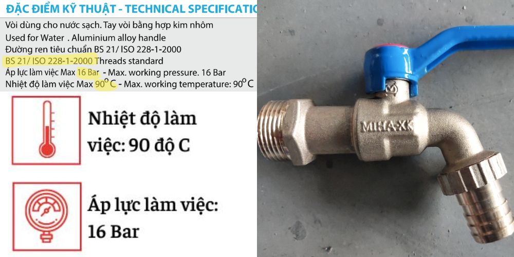 vòi đồng mạ Miha XK nối mềm tay nhôm