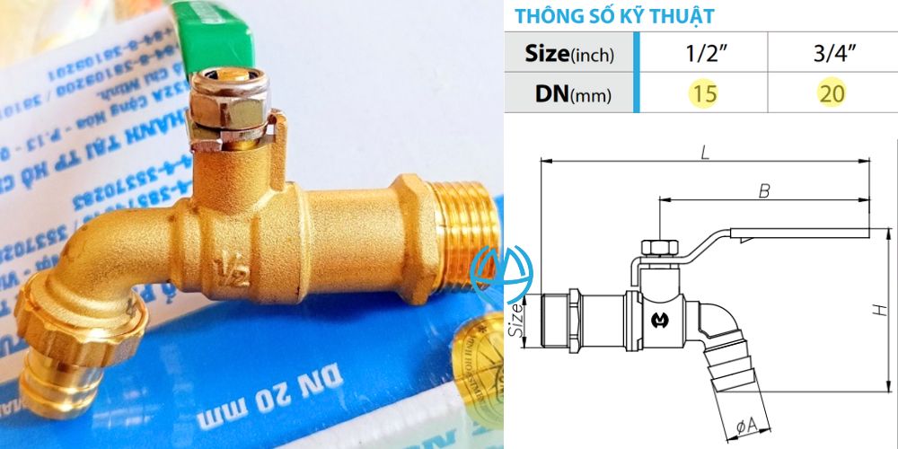 vòi đồng MH