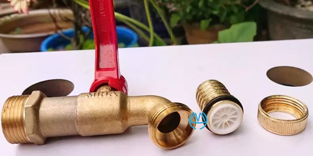 vòi đồng miha đầu nối mềm tay nhôm