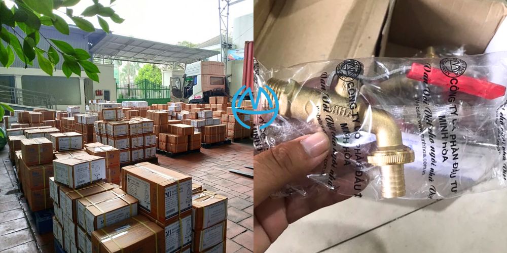 vòi đồng miha tay inox