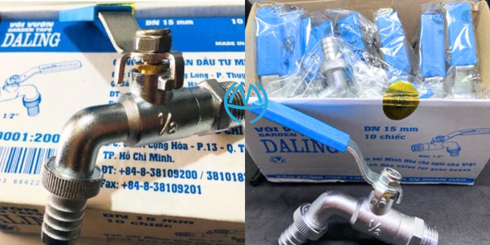vòi kẽm daling tay inox