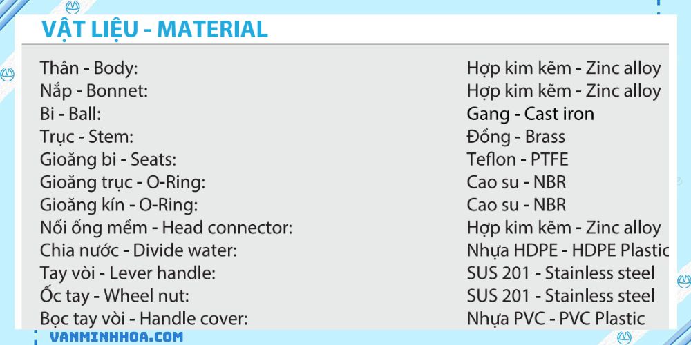 vòi kẽm daling tay inox