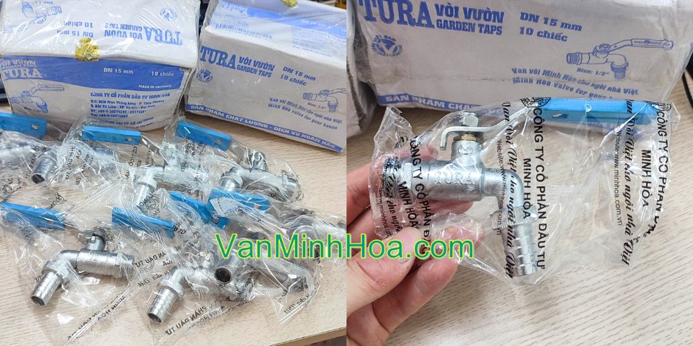 vòi kẽm tura tay inox