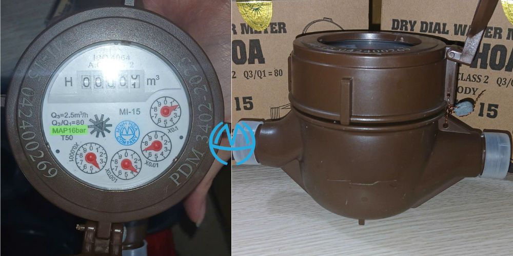 Đồng hồ nước thân nhựa MI