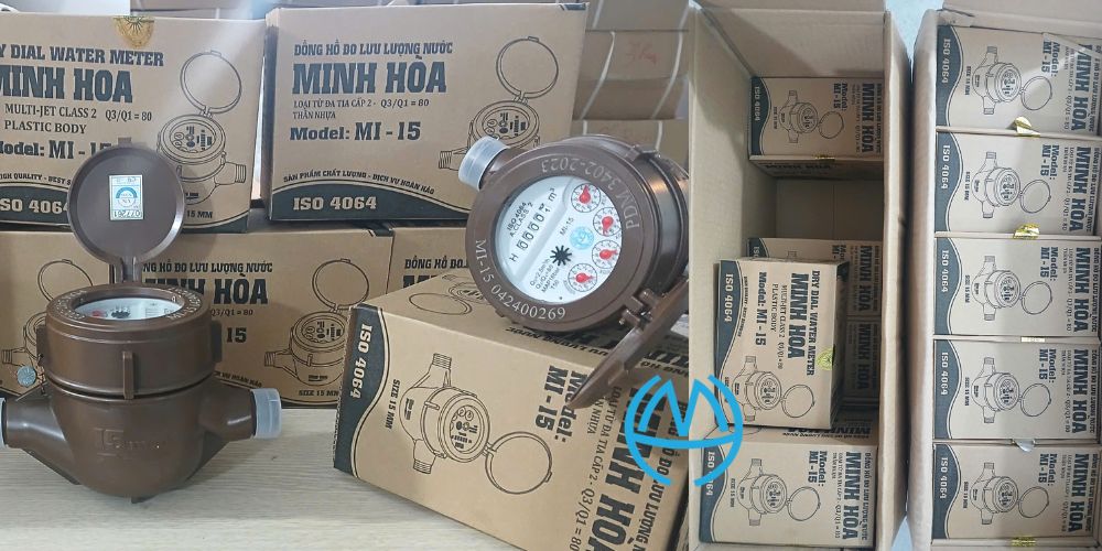 Đồng hồ nước thân nhựa MI