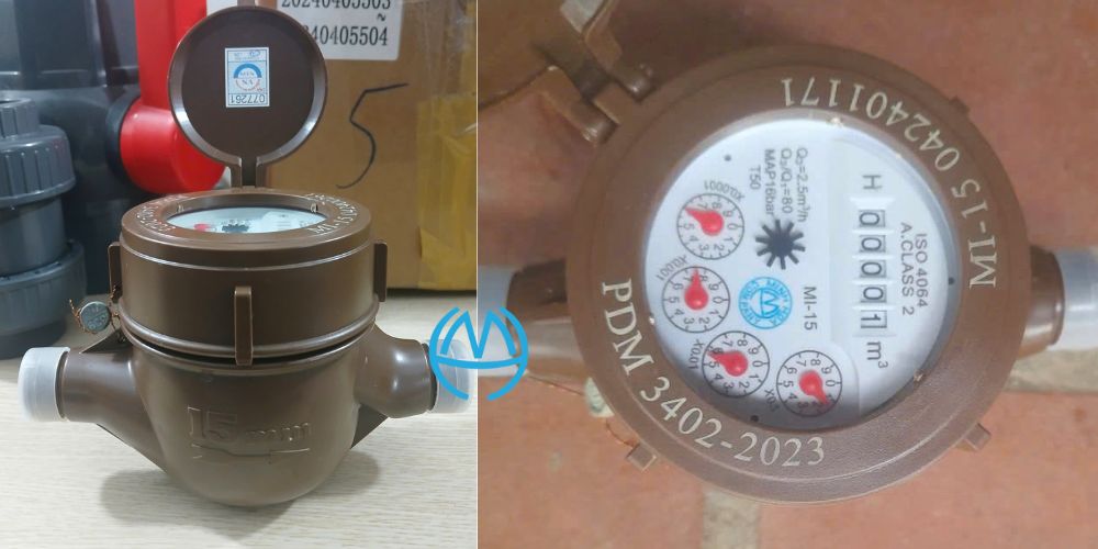 Đồng hồ nước thân nhựa MI