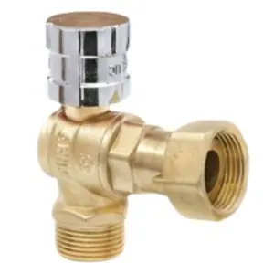 van góc đồng miha 15 có van 1 chiều lắp trước đồng hồ tay khoá từ