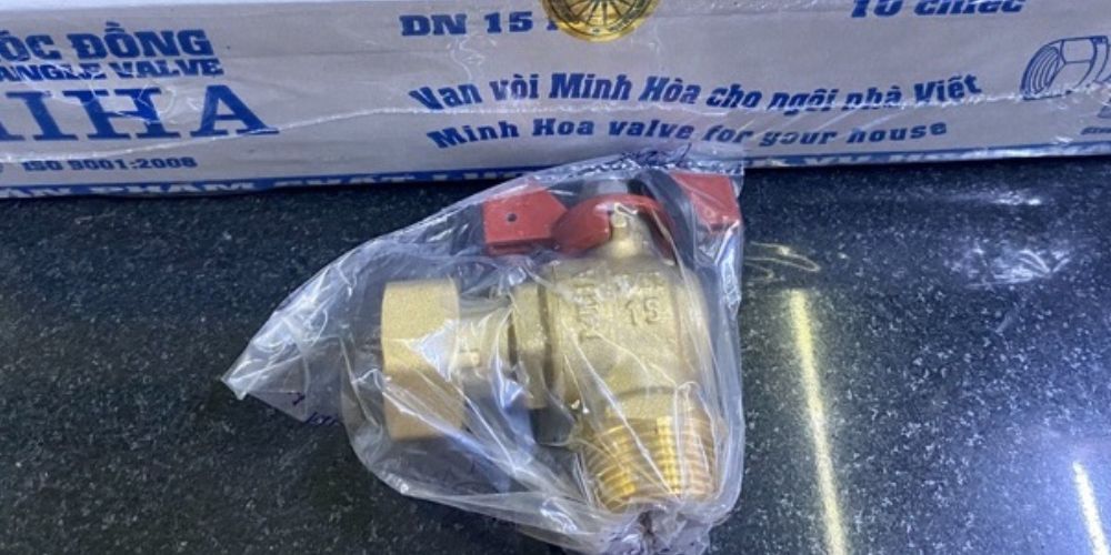 van góc đồng miha có van 1 chiều