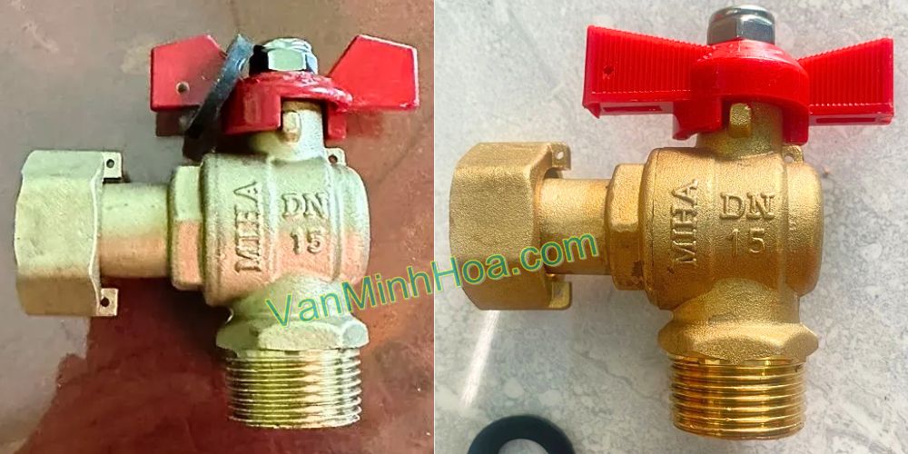 Van góc đồng Miha tay bướm