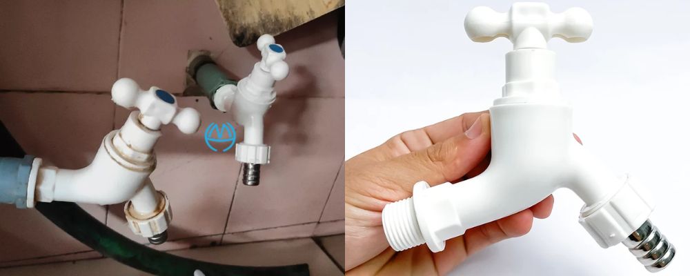 vòi nhựa mh nối ống mềm tay xoay