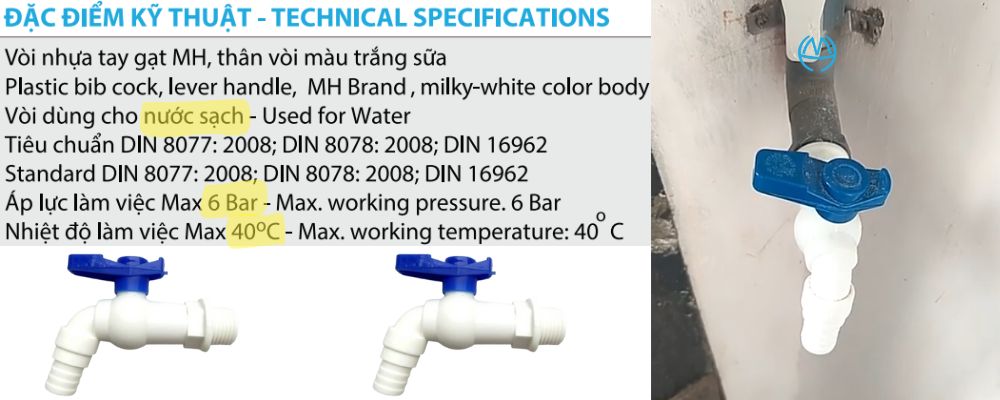 vòi nhựa mh tay gạt