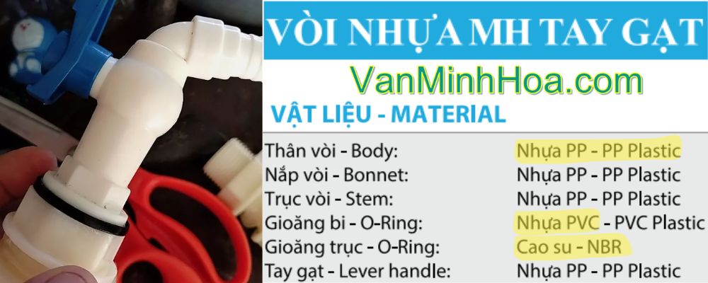 vòi nhựa mh tay gạt