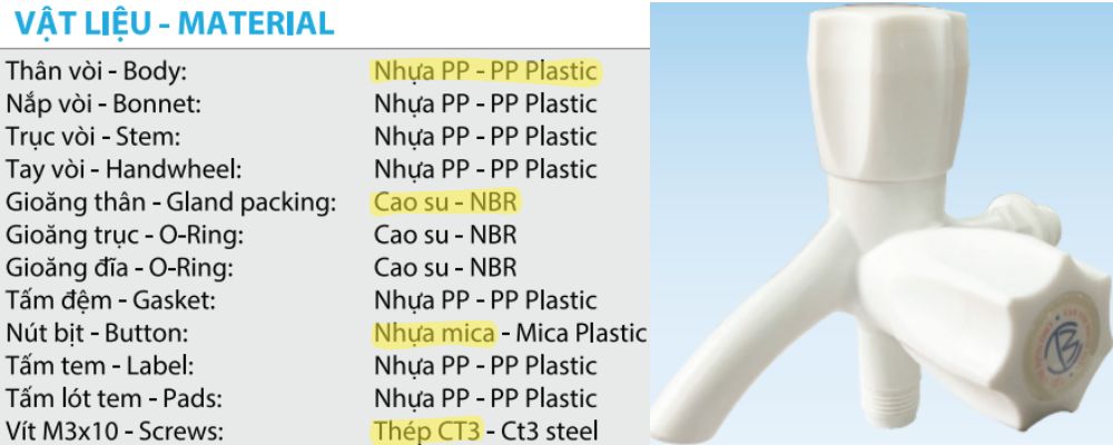 vòi nhựa sen lạnh 3 ngả