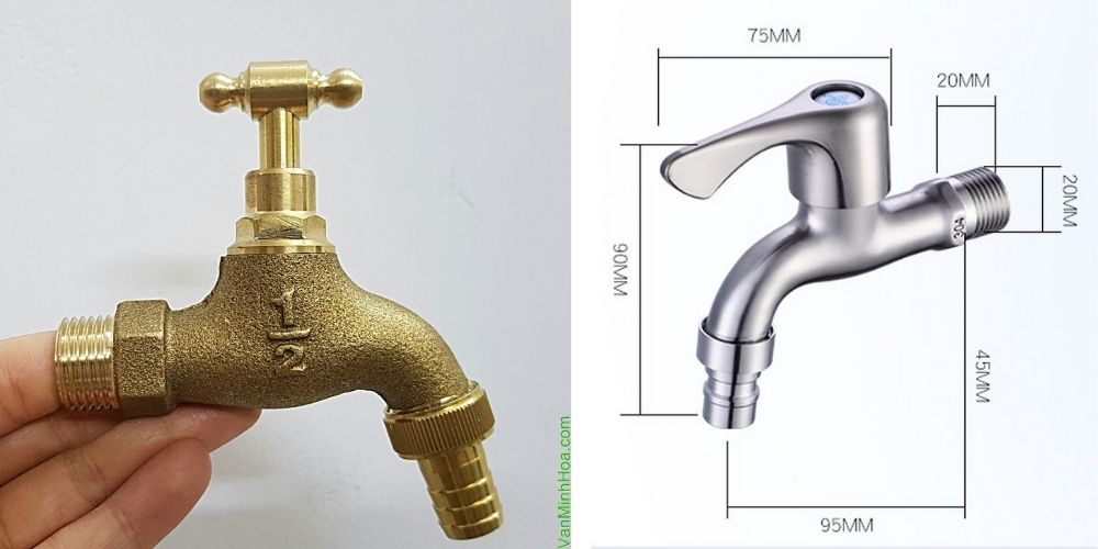 kích thước vòi nước