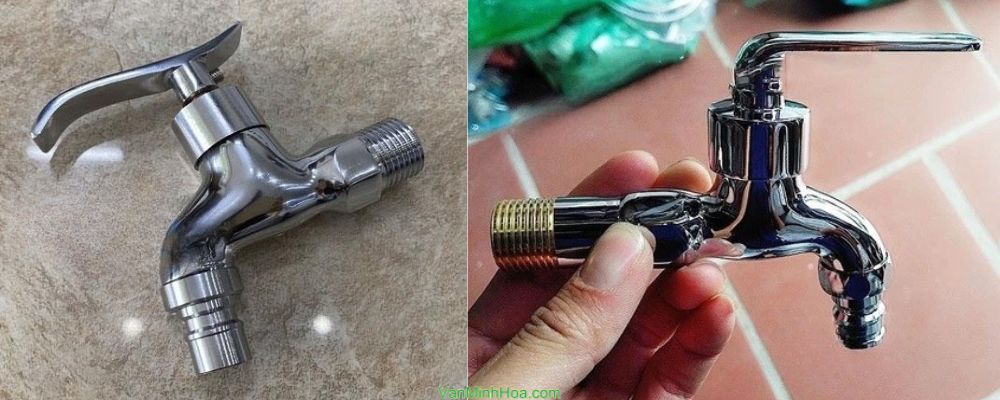 vòi nước phi 21 bằng đồng mạ crom
