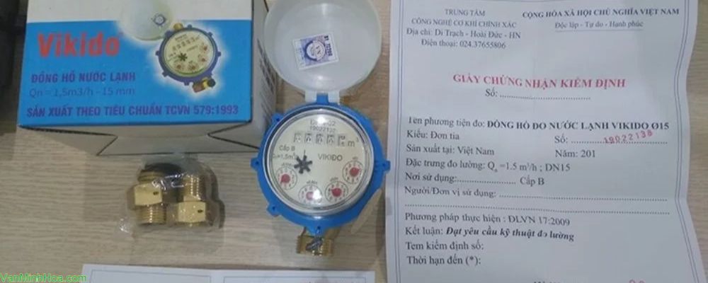 đồng hồ nước có kiểm định vikido