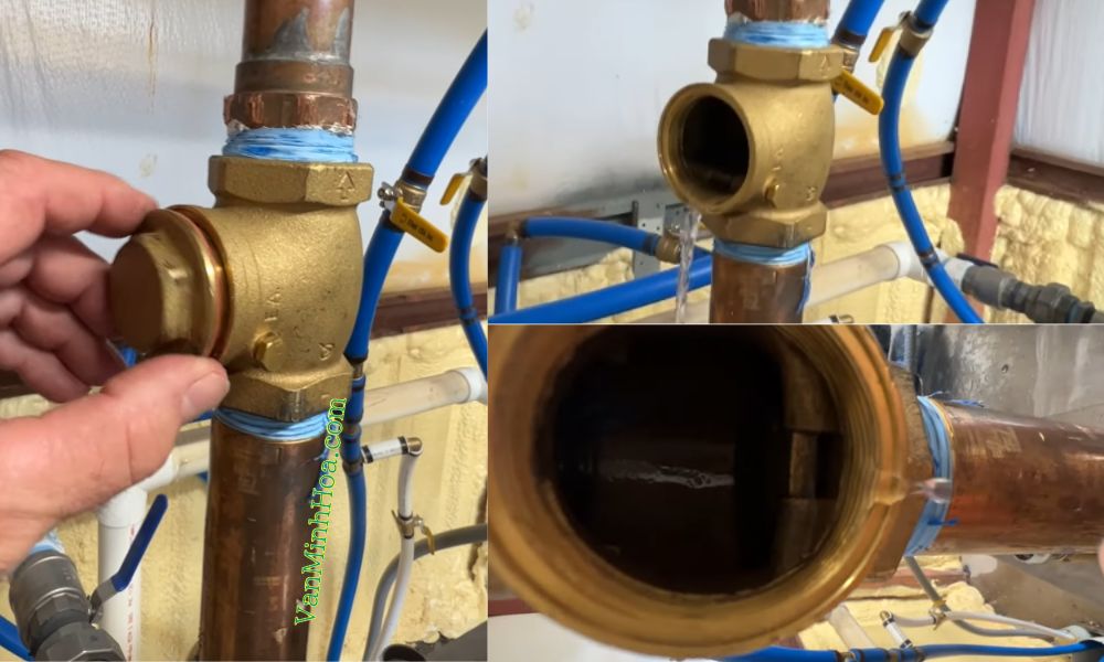 cách tháo van 1 chiều lá lật phi 60