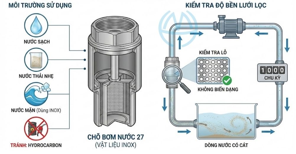 câu hỏi về chõ bơm nước 27