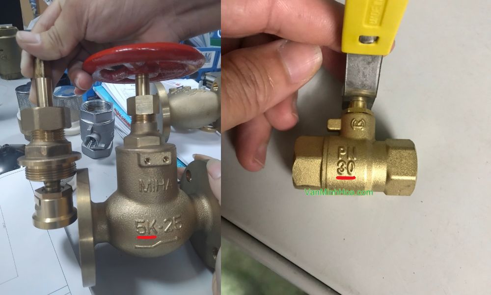 chọn van nước theo đường kính danh nghĩa và áp suất