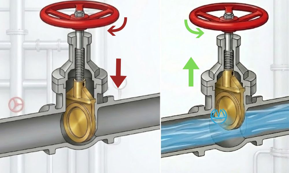 cơ chế đóng mở đặc trưng của van cổng 2