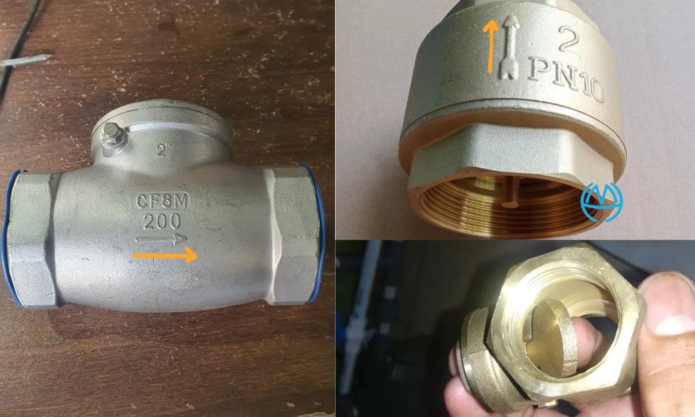 hiểu thông số đặc điểm trên thân van 1 chiều phi 60