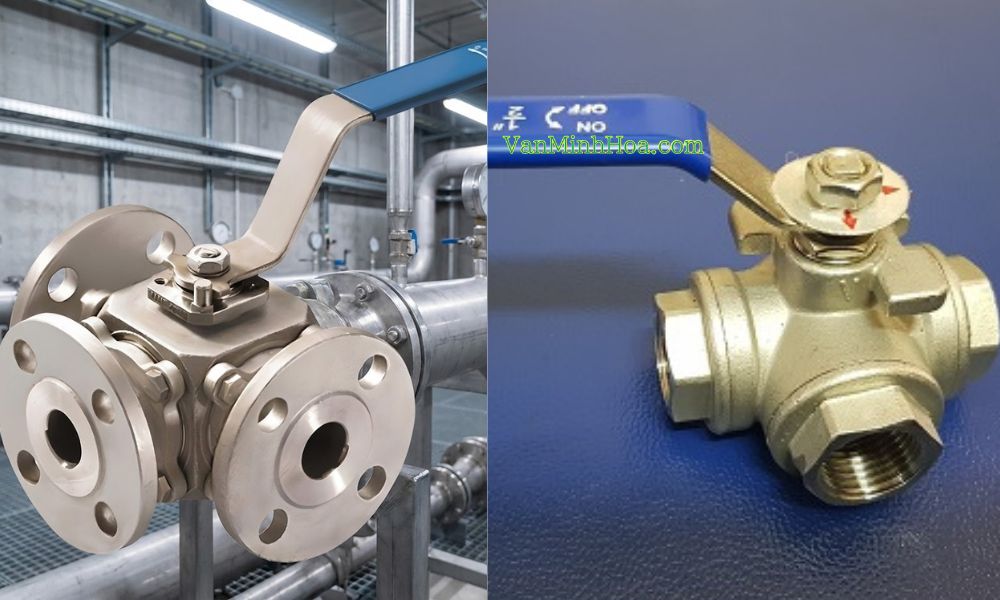 kết nối van chia 3 đường nước có khóa