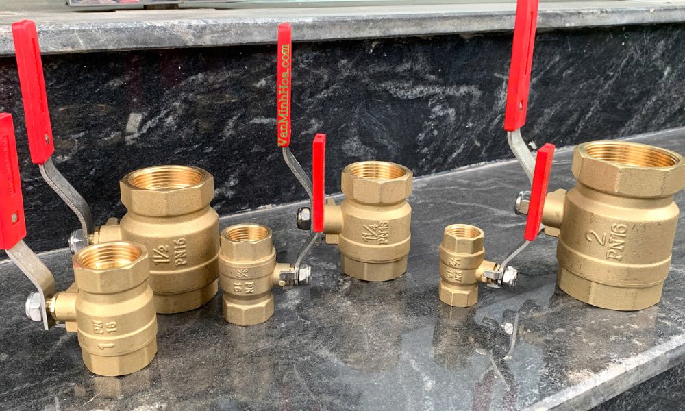 kích cỡ van bi tay gạt