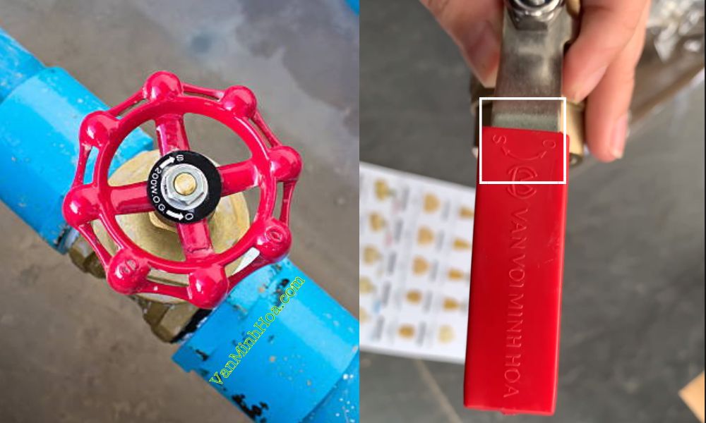 ký hiệu o và s trên van nước ghi ở đâu