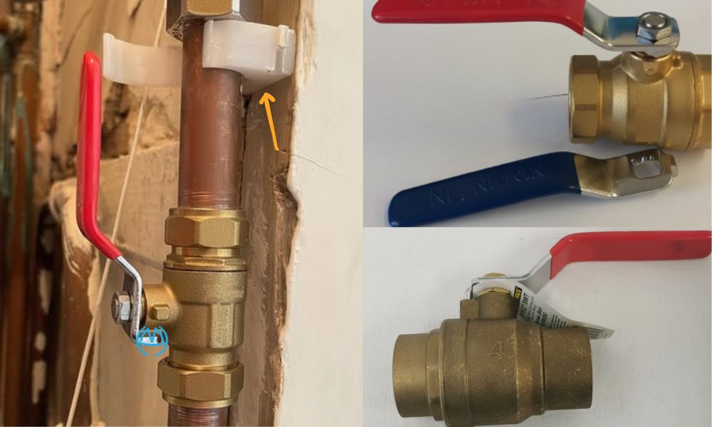 Lắp đặt giá đỡ cho đoạn ống có van bi DN100