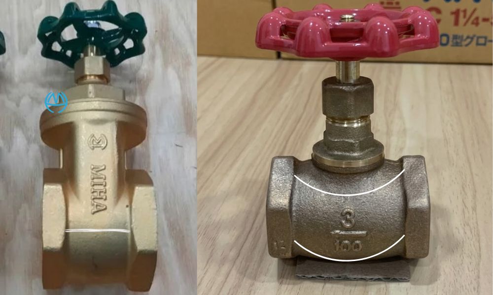 phân biệt van cổng dn80 và van cầu hơi đồng 1