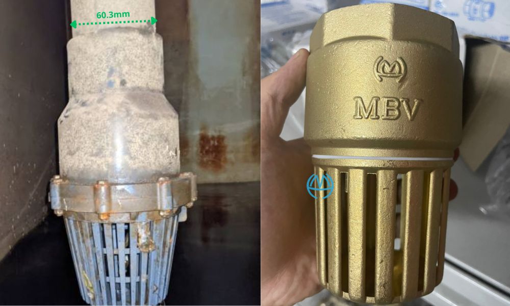 rọ hút d50 phi 60 trong hệ ống kim loại