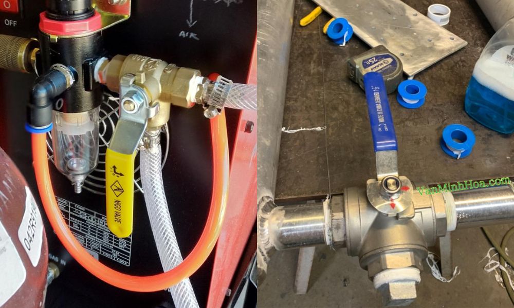 tay vận hành van nước 3 ngã