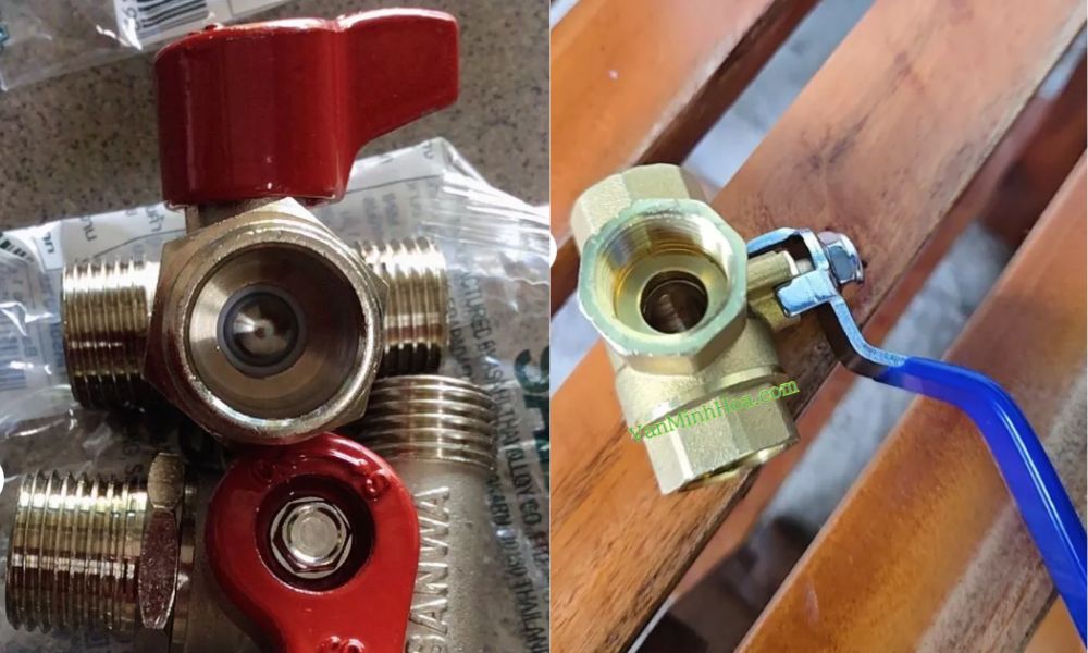 thiết kế van chia 3 đường nước có khóa